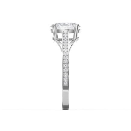 4-Prong Crossover Diamond Ring Elegance in Motion – A Twist on Timeless