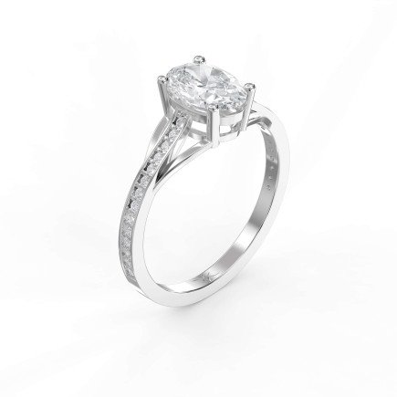4-Prong Crossover Diamond Ring Elegance in Motion – A Twist on Timeless