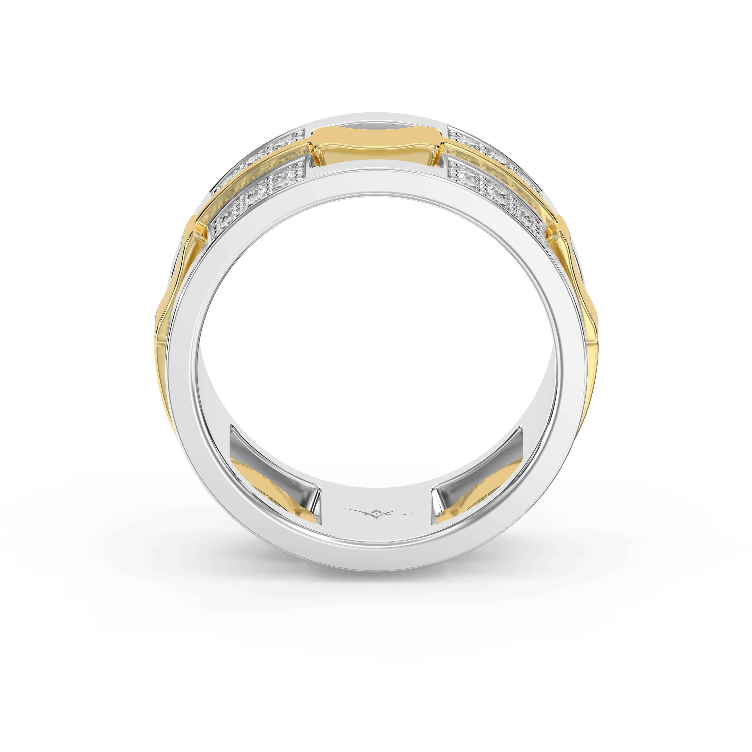 Bold Men’s Diamond Wedding Band – 11mm Wide, 2.30mm High, with 1.5 Carat Diamonds