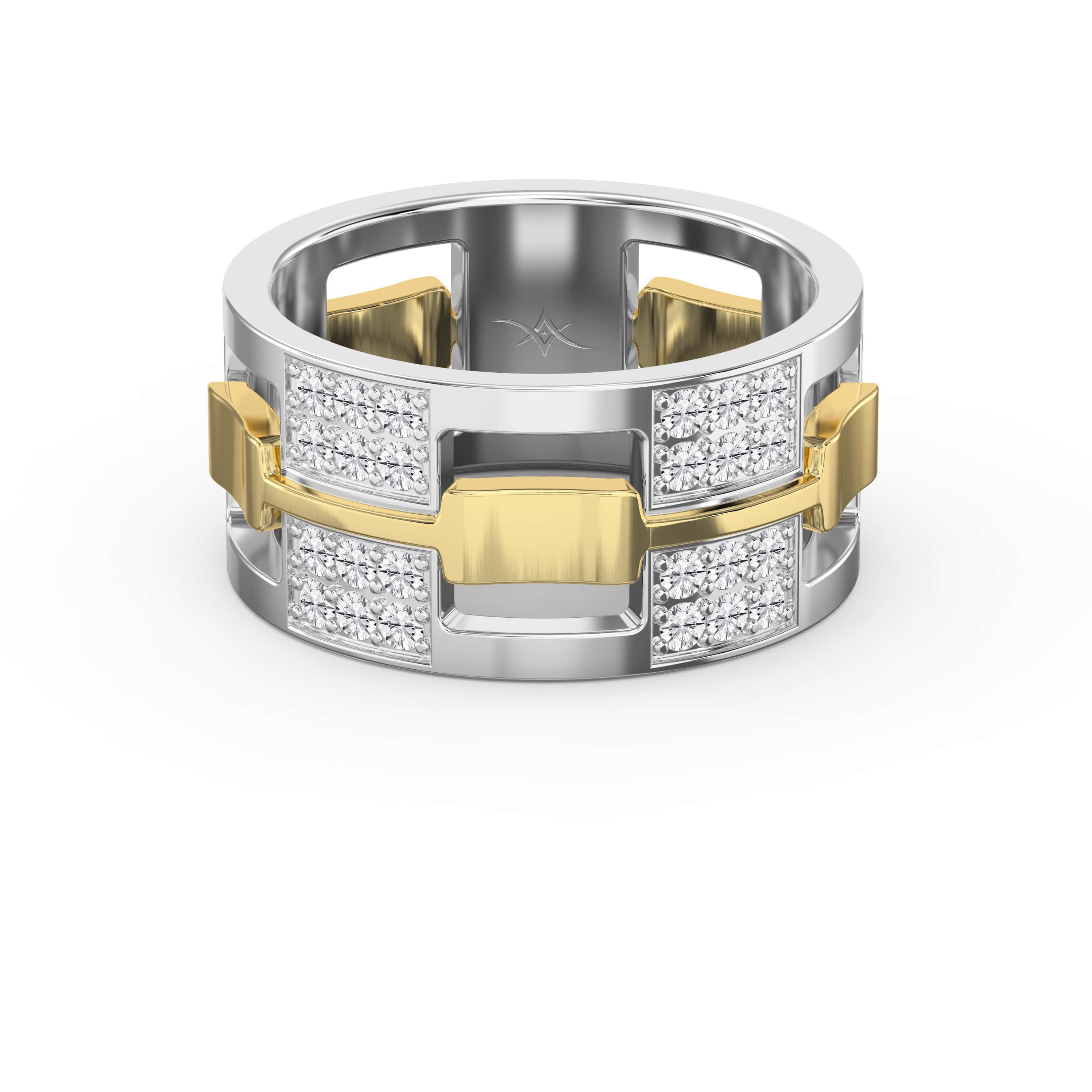 Bold Men’s Diamond Wedding Band – 11mm Wide, 2.30mm High, with 1.5 Carat Diamonds