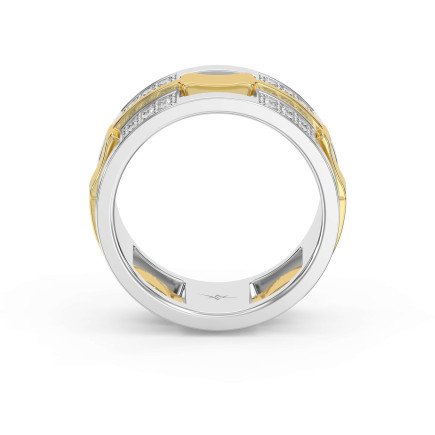Bold Men’s Diamond Wedding Band – 11mm Wide, 2.30mm High, with 1.5 Carat Diamonds