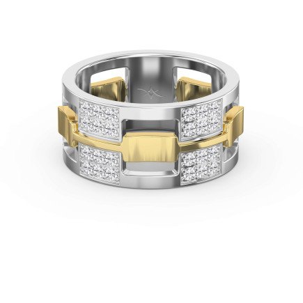 Bold Men’s Diamond Wedding Band – 11mm Wide, 2.30mm High, with 1.5 Carat Diamonds