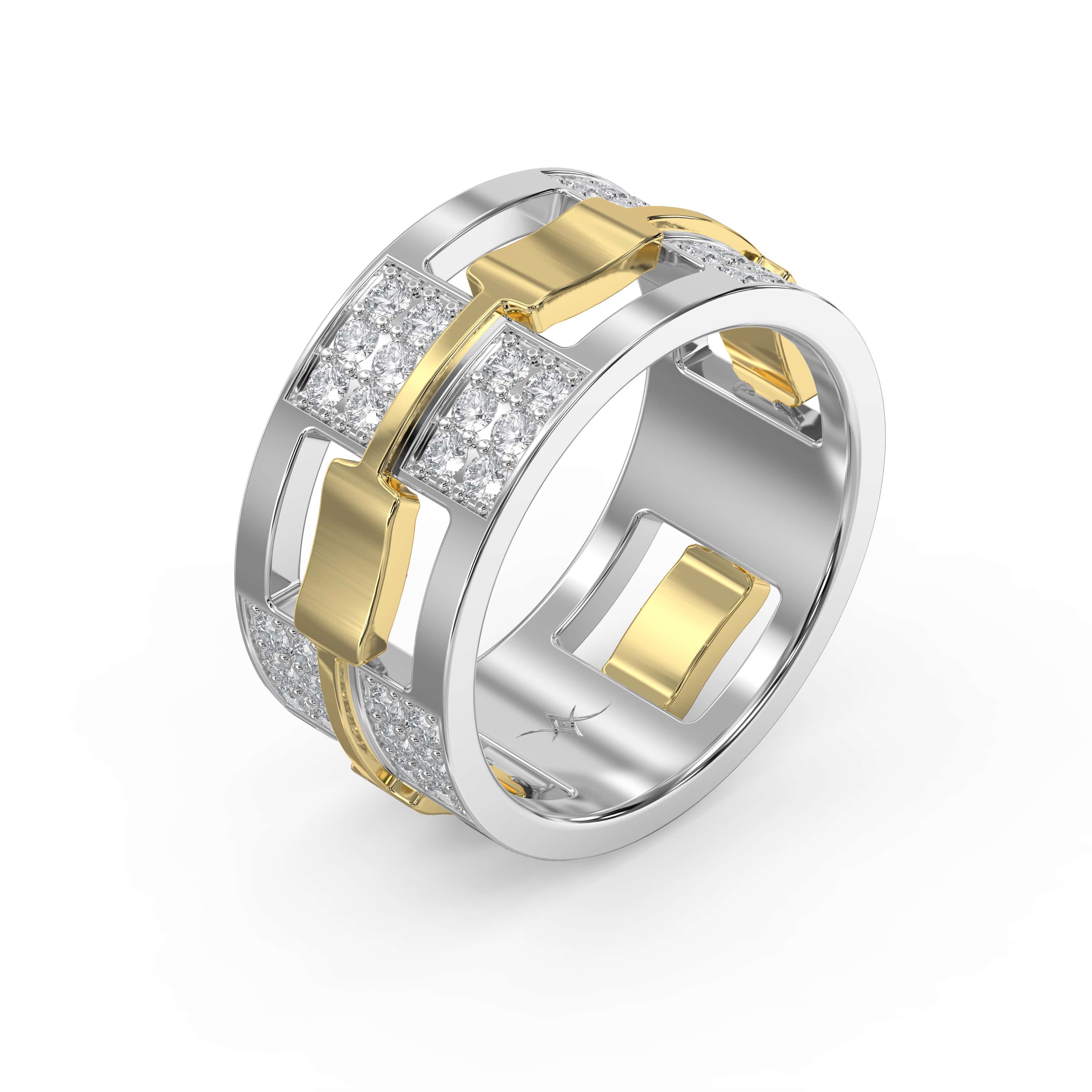 Bold Men’s Diamond Wedding Band – 11mm Wide, 2.30mm High, with 1.5 Carat Diamonds