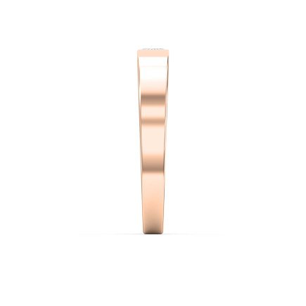 Flat Promise Ring with Emerald Cut Lab-Grown & Natural Diamond for Men
