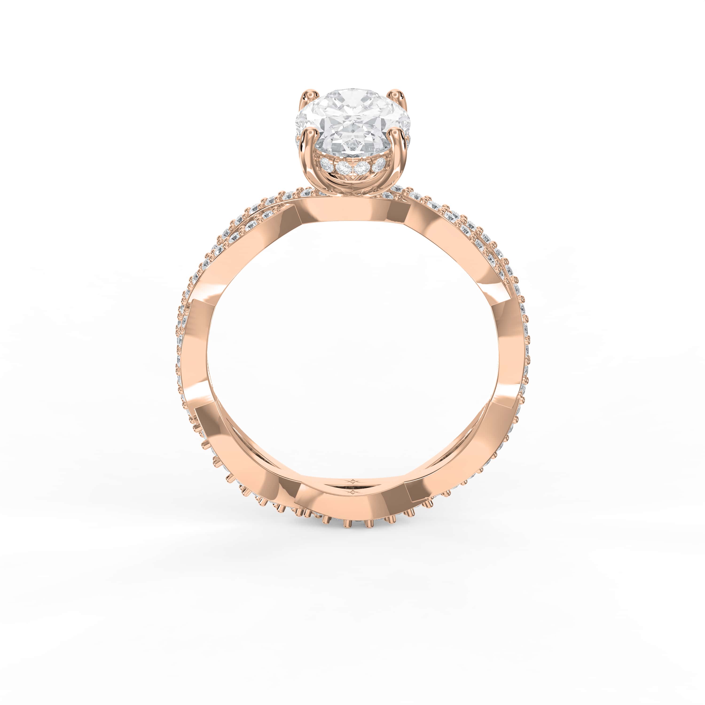 Twisted Vine Diamond Engagement Ring