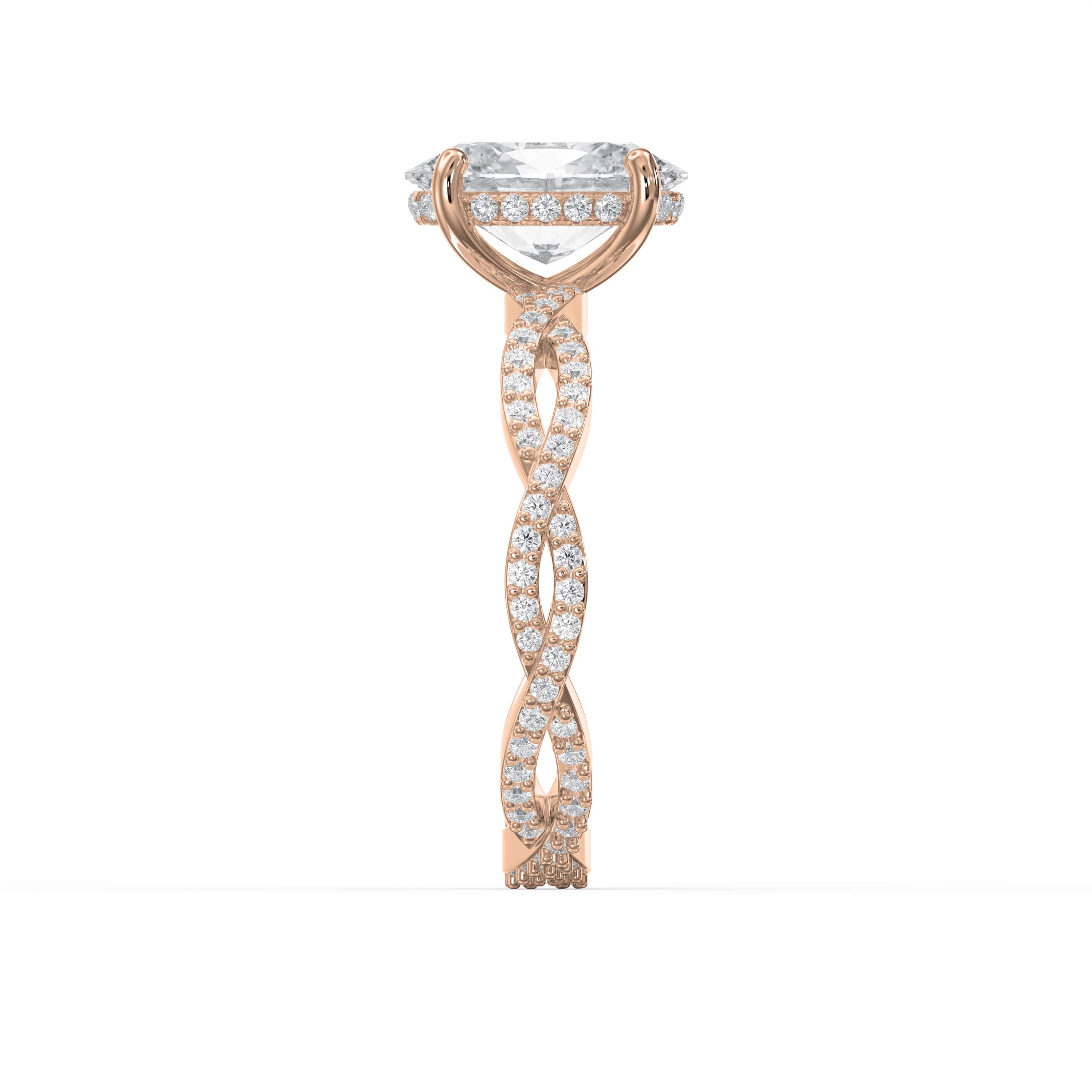 Twisted Vine Diamond Engagement Ring