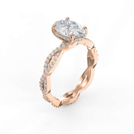 Twisted Vine Diamond Engagement Ring