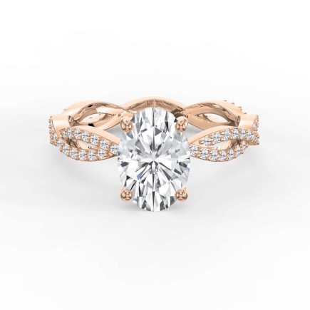 Twisted Vine Diamond Engagement Ring