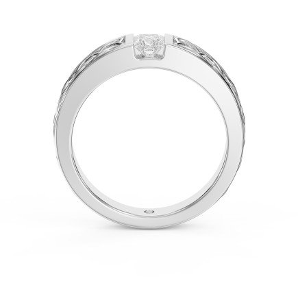 Celtic Knot Princess-Cut Diamond Vintage Band – Available in Yellow, White, Rose Gold & Platinum