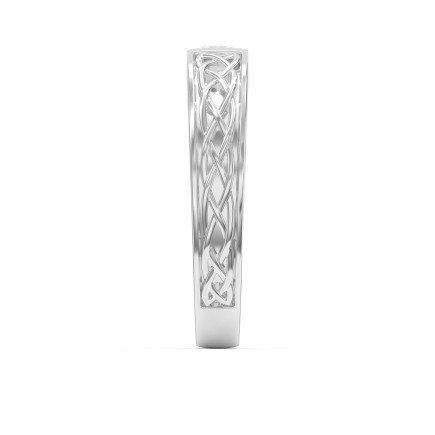 Celtic Knot Princess-Cut Diamond Vintage Band – Available in Yellow, White, Rose Gold & Platinum