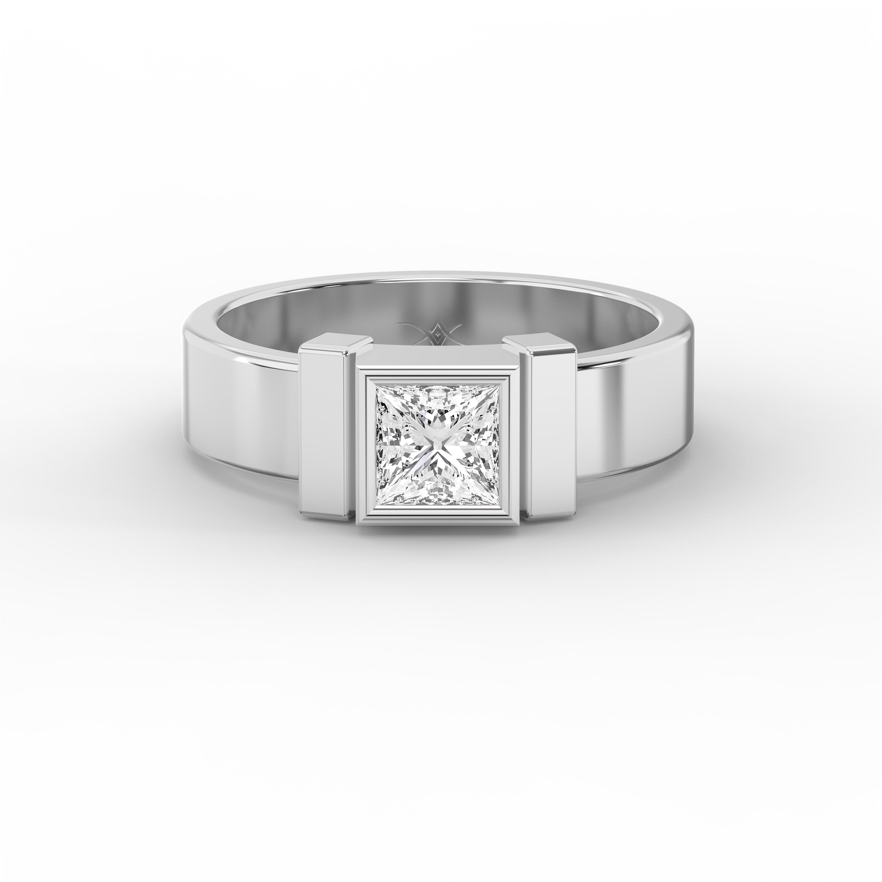 Princess Diamond Majestic Solitaire Men's Ring | Lab - Grown  Diamond Jewelry - Valam Design
