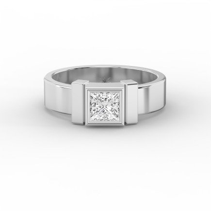 Princess Diamond Majestic Solitaire Men's Ring | Lab - Grown  Diamond Jewelry - Valam Design