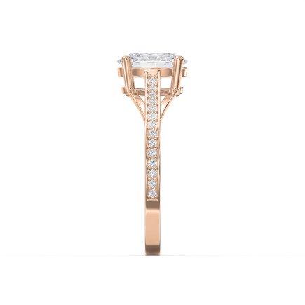 4-Prong Crossover Diamond Ring Elegance in Motion – A Twist on Timeless