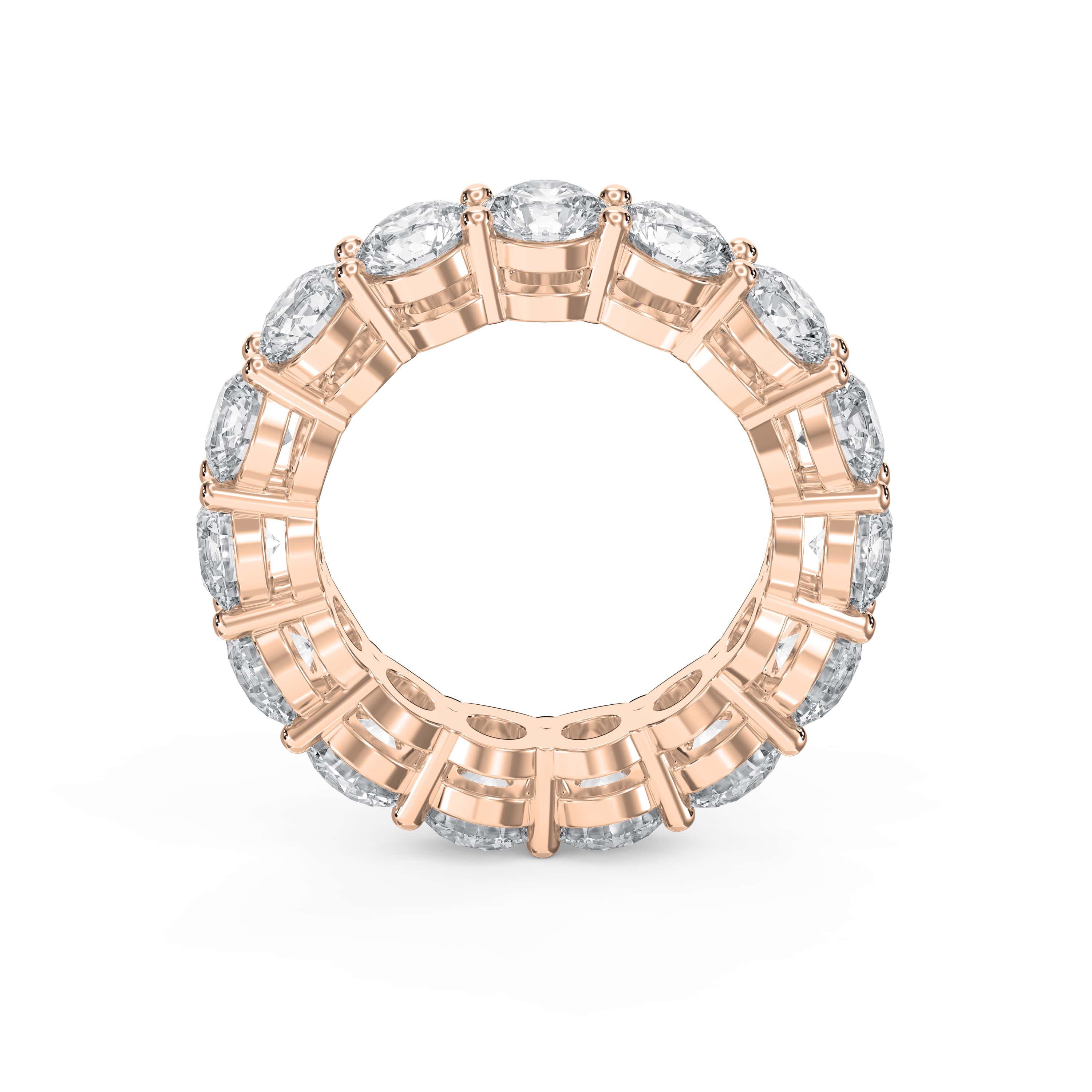 7.5 Carat Round Brilliant Cut Diamond Band – Lab-Grown & Natural Diamonds | 0.50 Pointer Brilliance