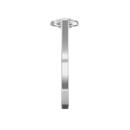 Customizable Half Bezel Solitaire Engagement Ring – Lab Grown or Natural Diamond