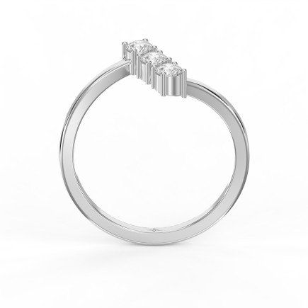 3-Stone Diamond Ring – Modern Split Shank Engagement & Promise Ring for Women | Lab-Grown & Natural Diamonds