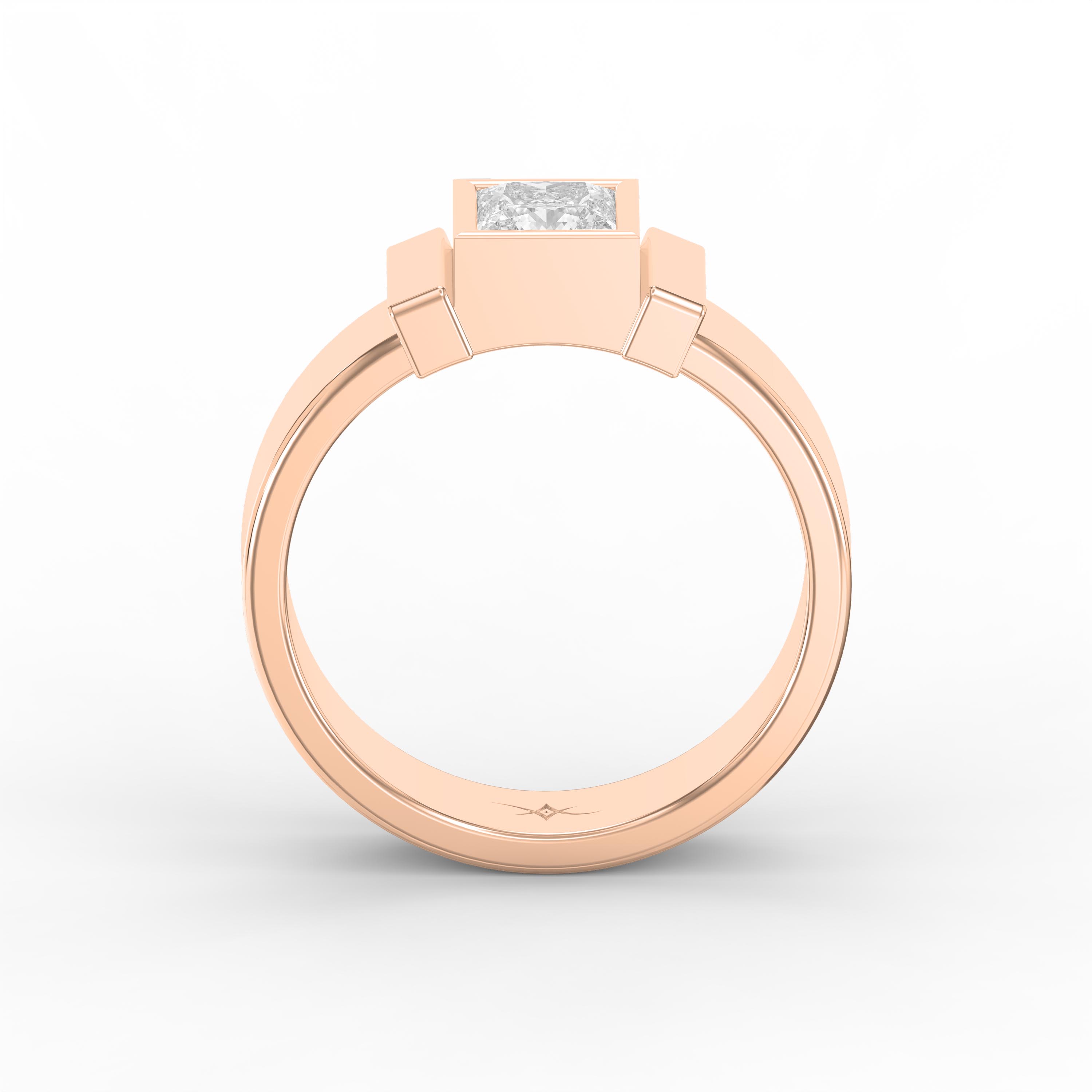 Princess Diamond Majestic Solitaire Men's Ring | Lab - Grown  Diamond Jewelry - Valam Design