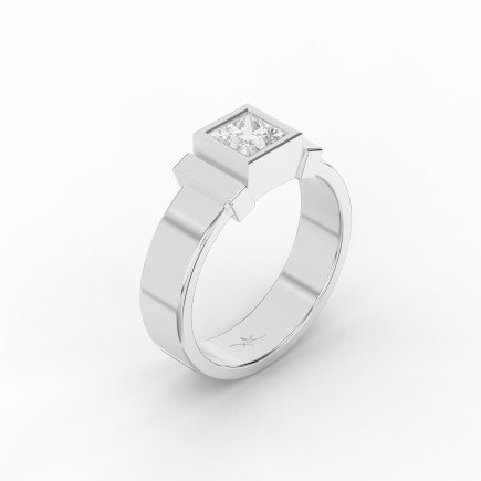 Princess Diamond Majestic Solitaire Men's Ring | Lab - Grown  Diamond Jewelry - Valam Design