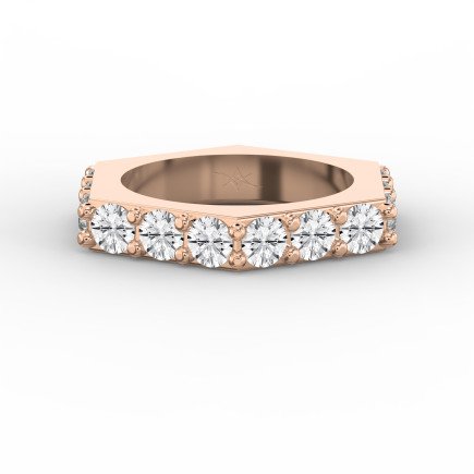 Forever Edge Diamond Eternity Band – Unique Geometric Diamond Ring  | Lab-Grown & Natural