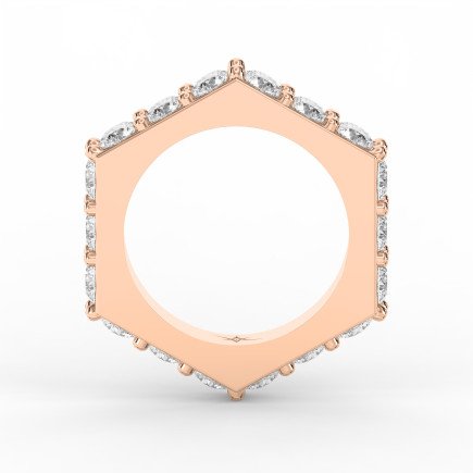 Forever Edge Diamond Eternity Band – Unique Geometric Diamond Ring  | Lab-Grown & Natural