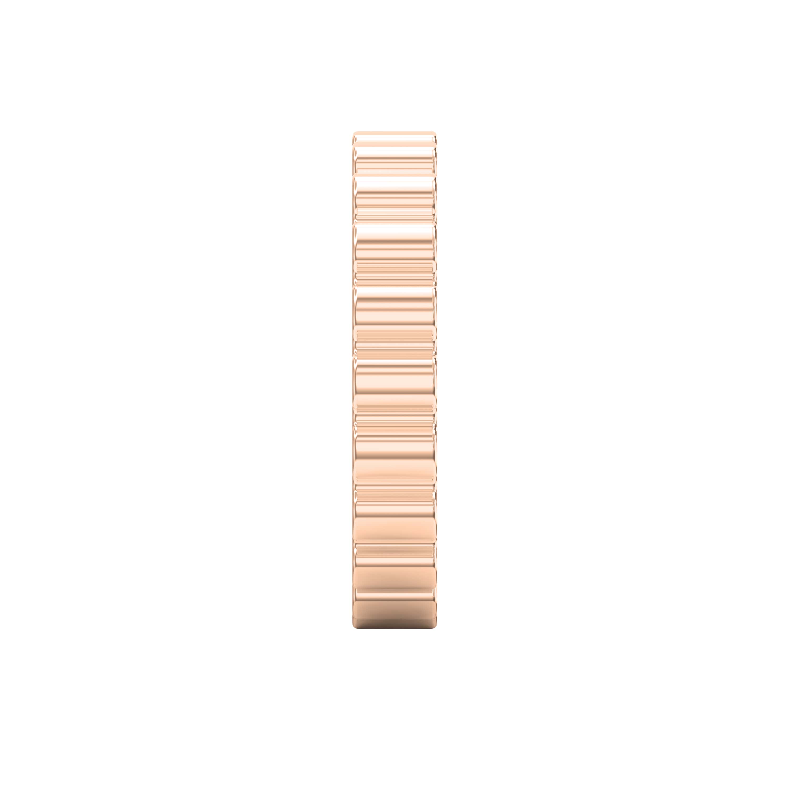 Fluted Wedding Band for Him – Solid Gold for Men