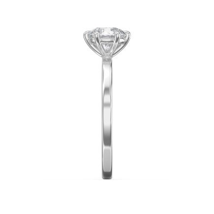 Customizable Six-Prong Solitaire Engagement Ring – Lab Grown or Natural Diamond