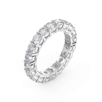 3.40 Ct Round Shape Diamond Eternity Band – Lab-Grown & Natural Diamond Options