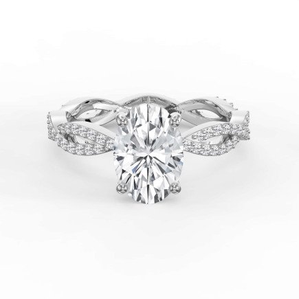Twisted Vine Diamond Engagement Ring