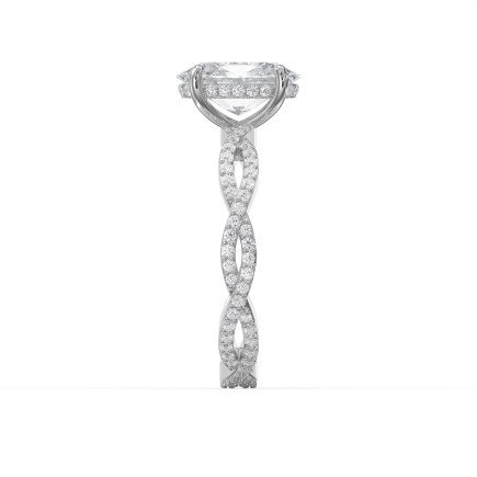 Twisted Vine Diamond Engagement Ring