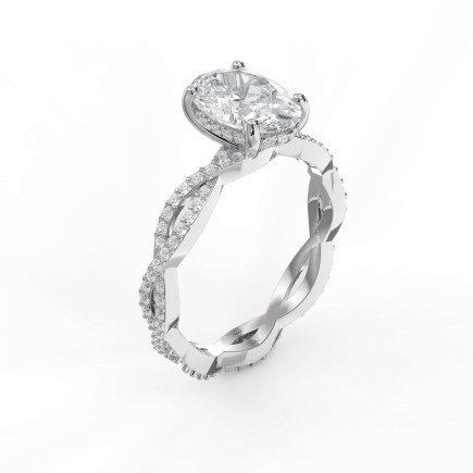 Twisted Vine Diamond Engagement Ring