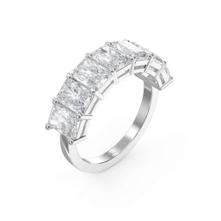 3.5 Carat Radiant Cut Lab-Grown Diamond Half Eternity Band – Understated Brilliance, Lasting Elegance
