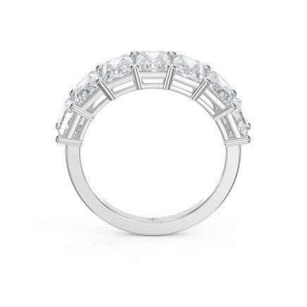 3.5 Carat Radiant Cut Lab-Grown Diamond Half Eternity Band – Understated Brilliance, Lasting Elegance