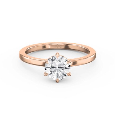 Customizable Six-Prong Solitaire Engagement Ring – Lab Grown or Natural Diamond