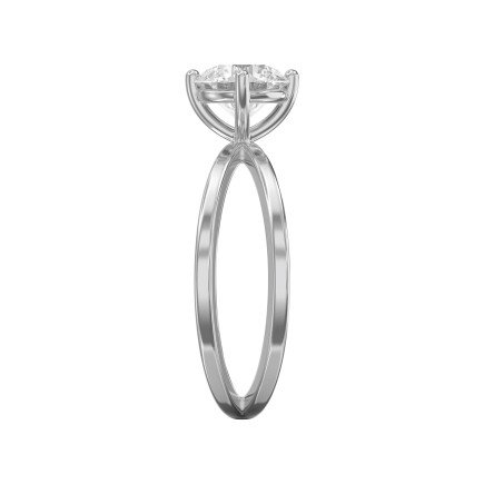 4-Prong Diamond Ring with Criss-Cross Band