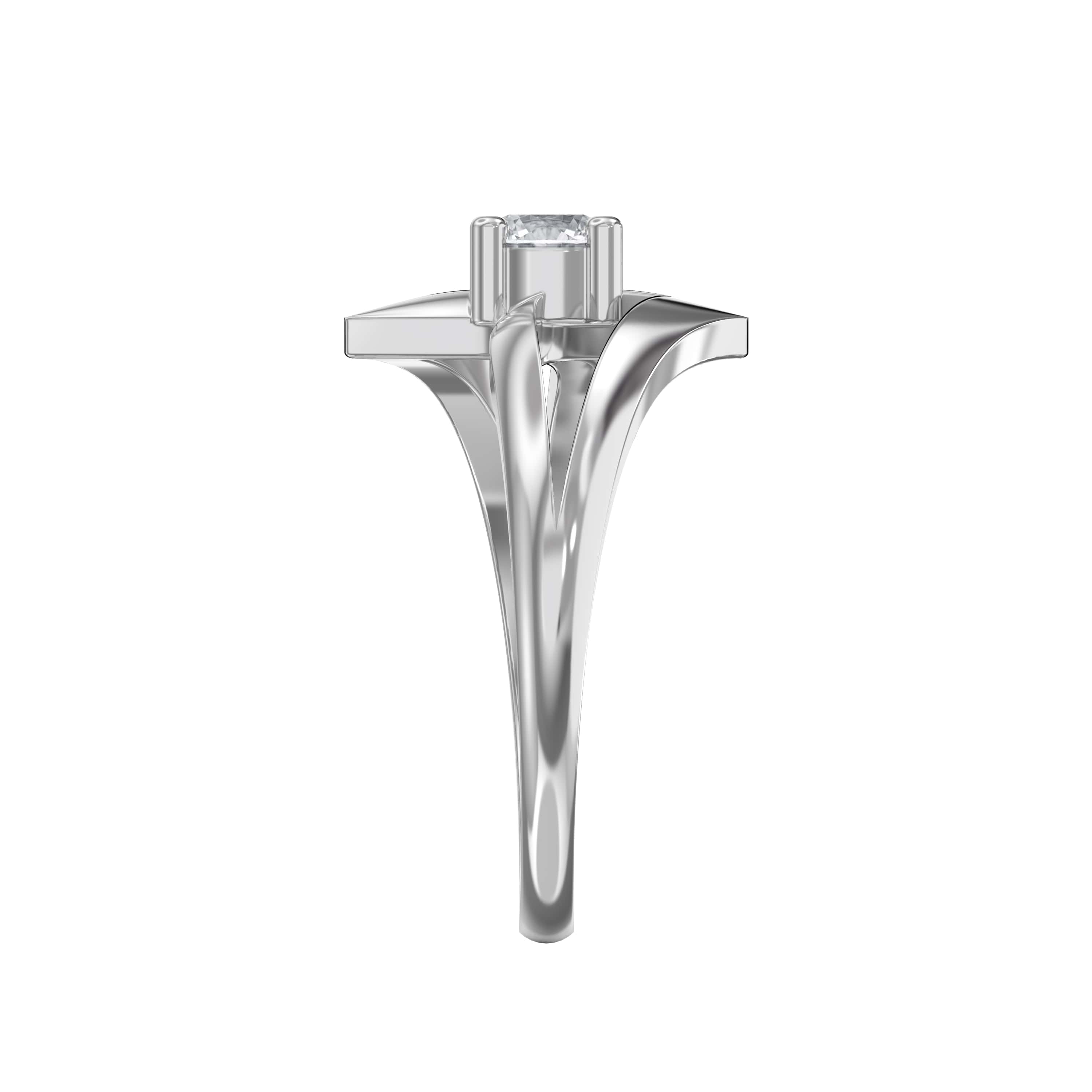 Square Diamond Solitaire Engagement Ring – Lab-Grown or Natural | Customizable