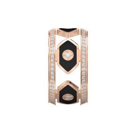Wide Diamond Band with Black Enamel – Modern Statement Ring for  Women | Lab-Grown & Natural Diamonds
