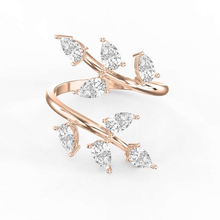 2 Carat 8-Stone Pear Shape Diamond Ring – Lab Grown & Natural Options