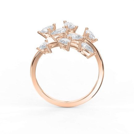 2 Carat 8-Stone Pear Shape Diamond Ring – Lab Grown & Natural Options