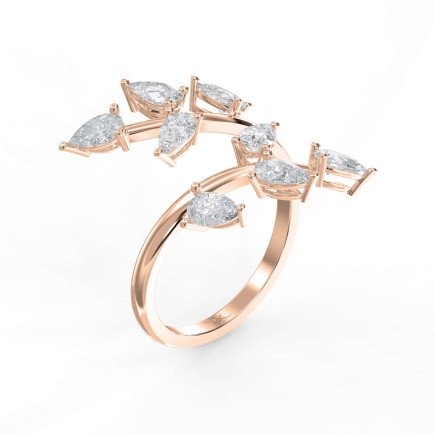 2 Carat 8-Stone Pear Shape Diamond Ring – Lab Grown & Natural Options