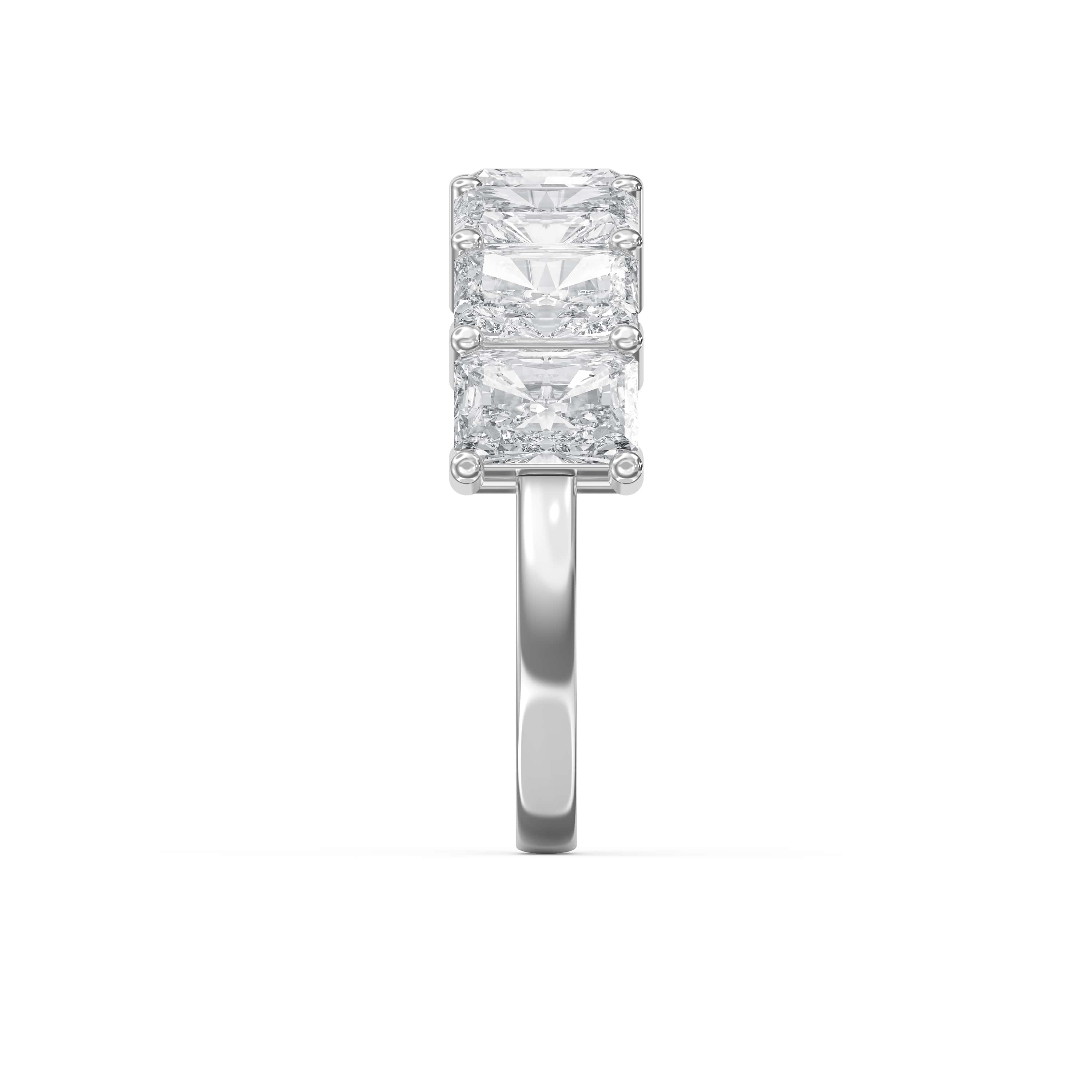 3.5 Carat Radiant Cut Lab-Grown Diamond Half Eternity Band – Understated Brilliance, Lasting Elegance
