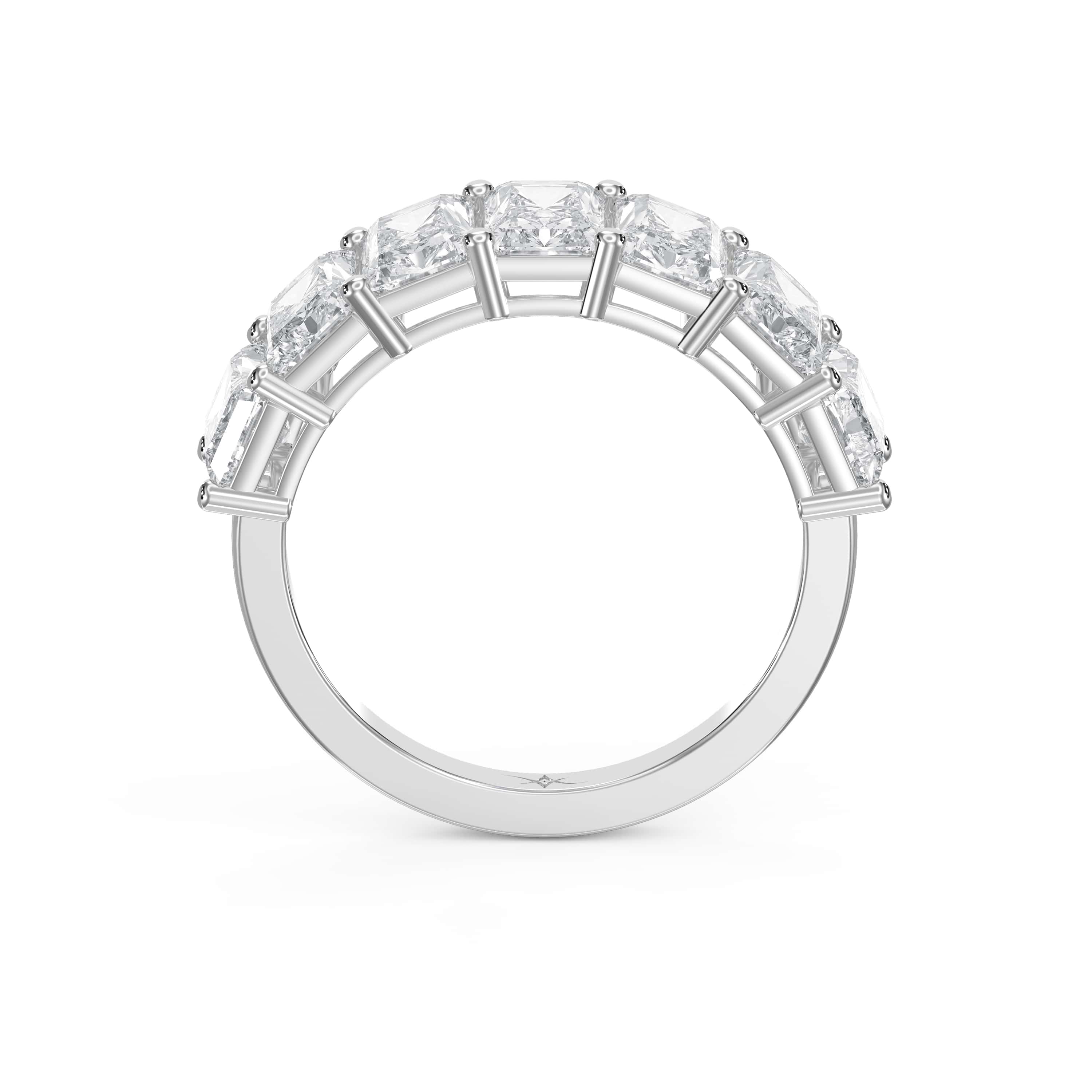 3.5 Carat Radiant Cut Lab-Grown Diamond Half Eternity Band – Understated Brilliance, Lasting Elegance