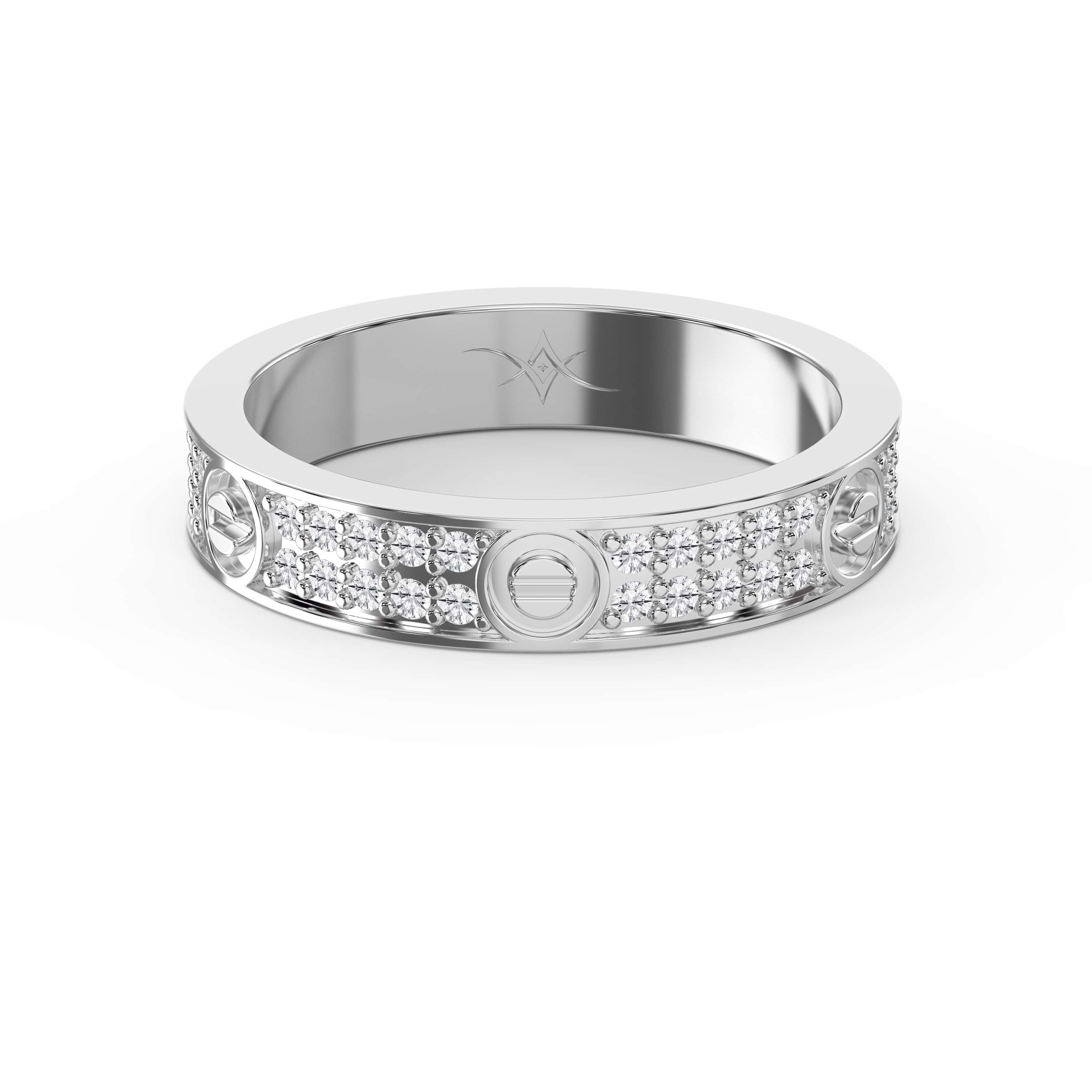 Elegant Gold Band with Round Cut Diamonds – Lab-Grown & Natural Brilliance