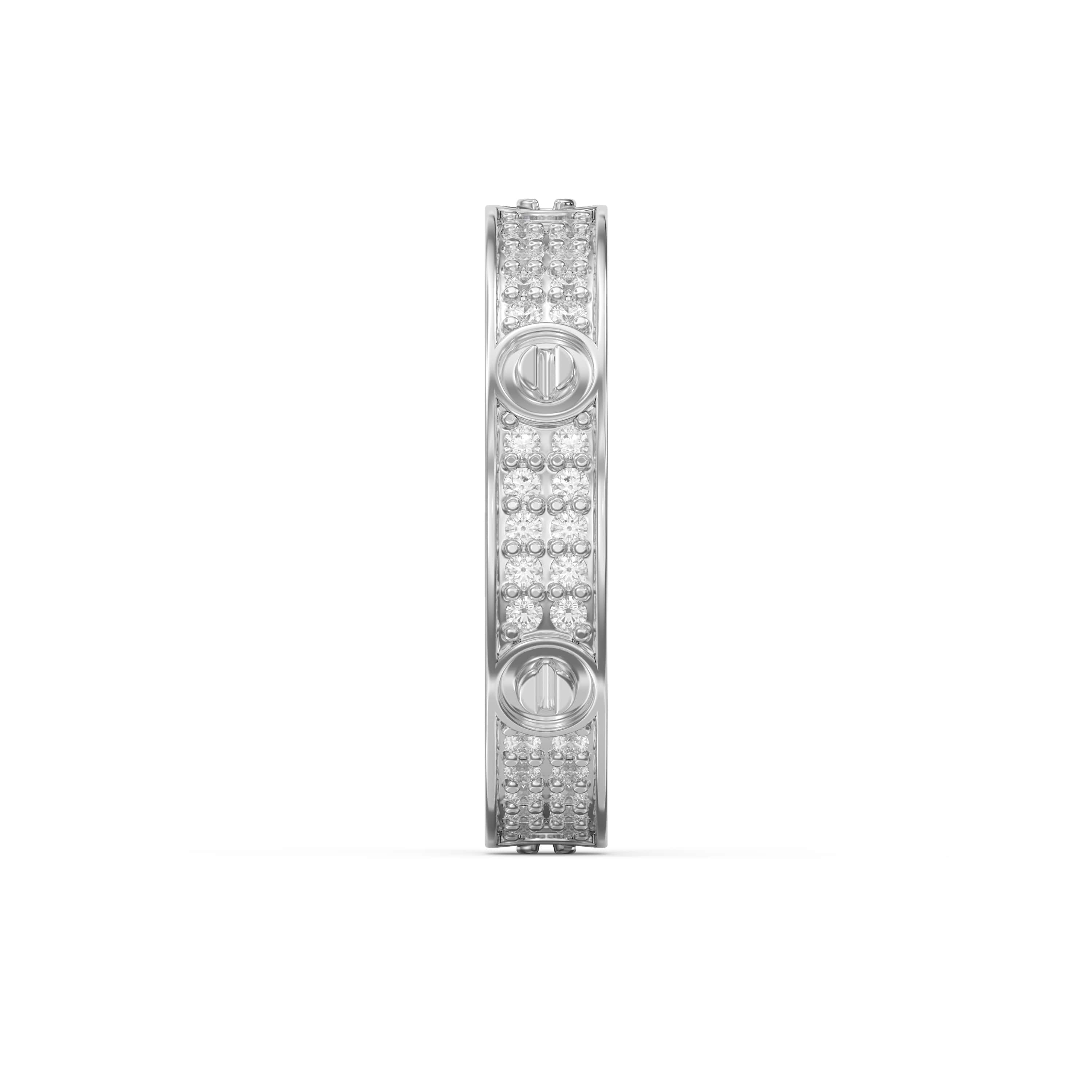 Elegant Gold Band with Round Cut Diamonds – Lab-Grown & Natural Brilliance