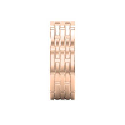 Architectural Linked Wedding Ring – Solid Gold for Men