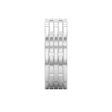 Architectural Linked Wedding Ring – Solid Gold for Men