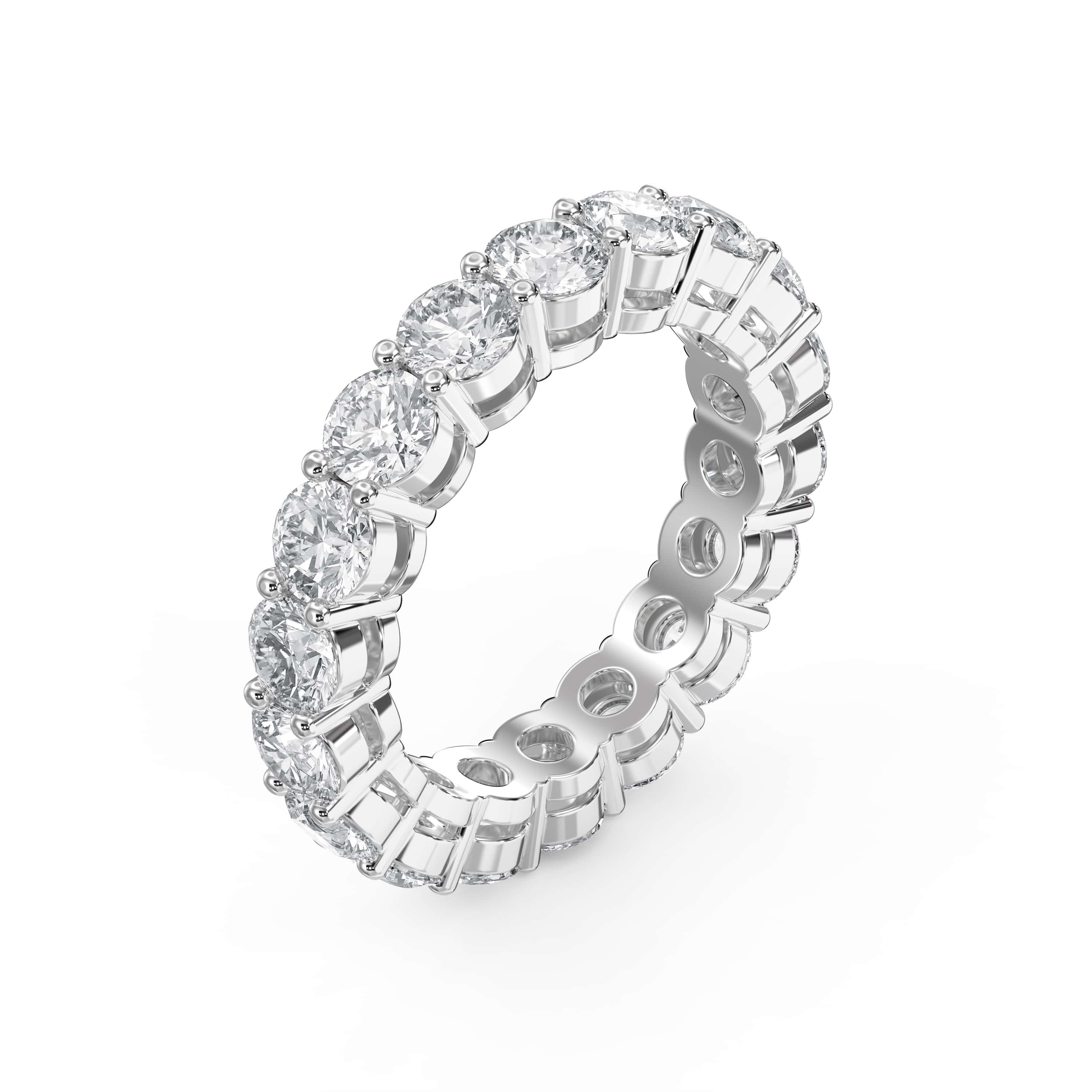 4.50 Carat Round Brilliant Cut Diamond Band – Lab-Grown & Natural Options | 0.25 Pointer Diamonds