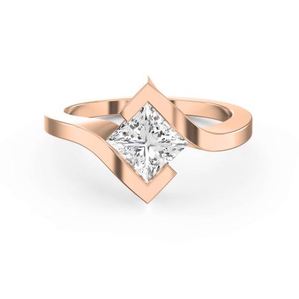Modern Geometric Diamond Ring