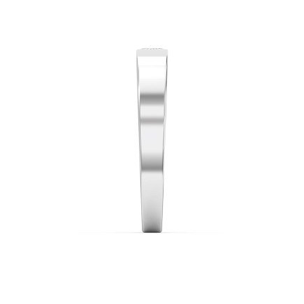 Flat Promise Ring with Emerald Cut Lab-Grown & Natural Diamond for Men