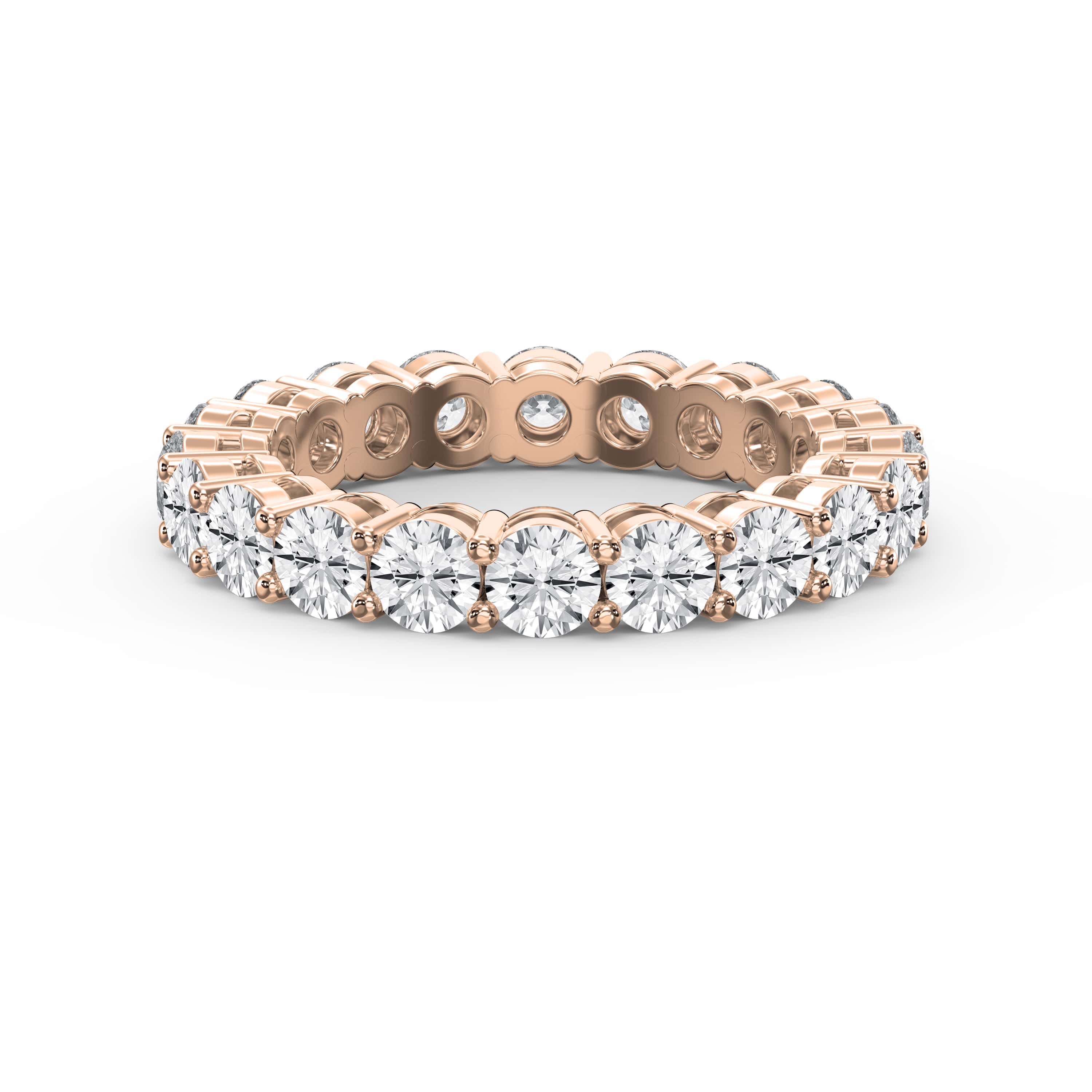 3.40 Ct Round Shape Diamond Eternity Band – Lab-Grown & Natural Diamond Options