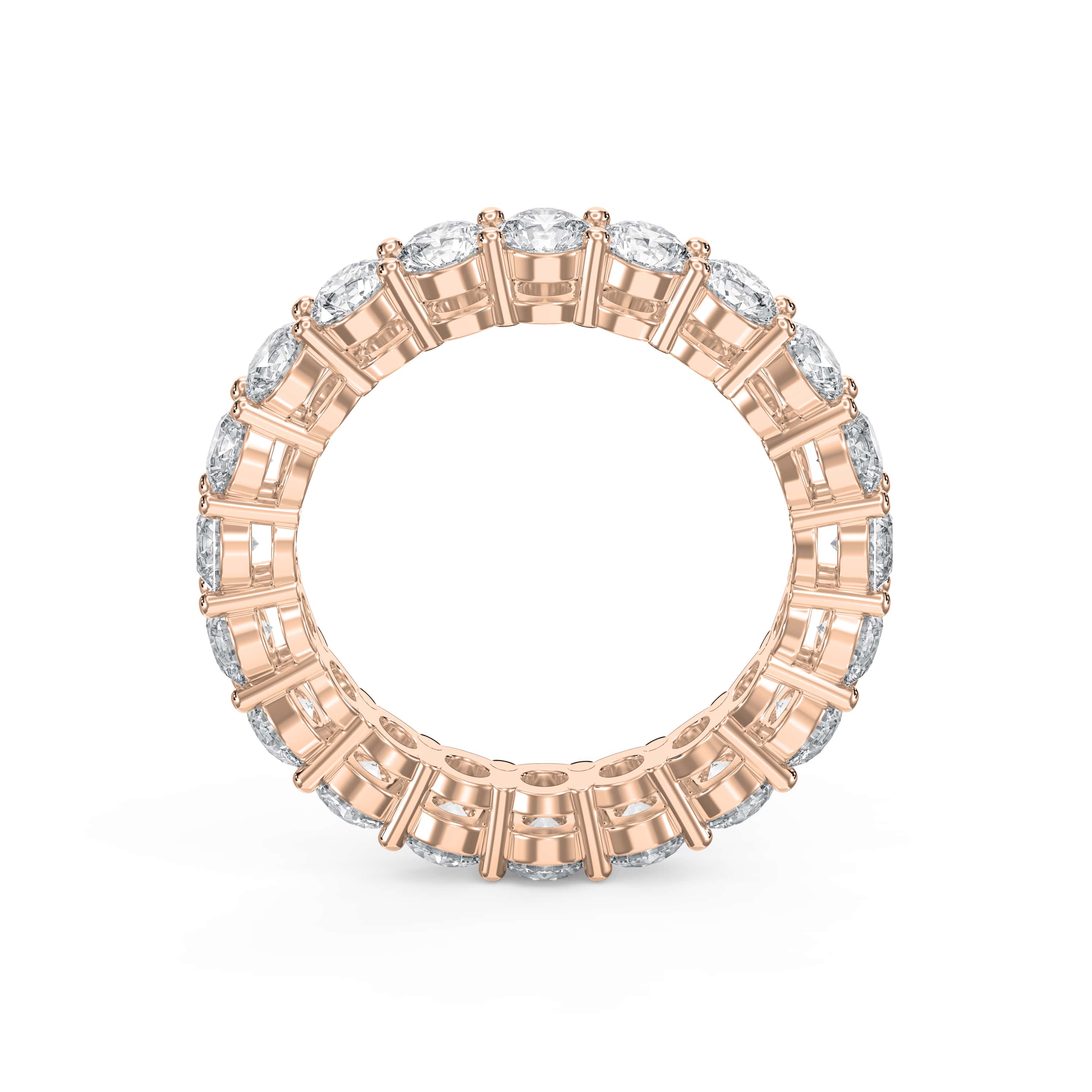3.40 Ct Round Shape Diamond Eternity Band – Lab-Grown & Natural Diamond Options